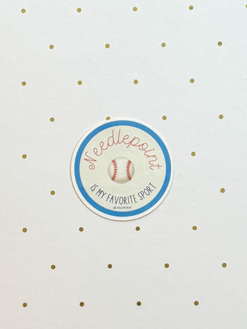 Needlepoint Is My Favorite Sport: Baseball Sticker
