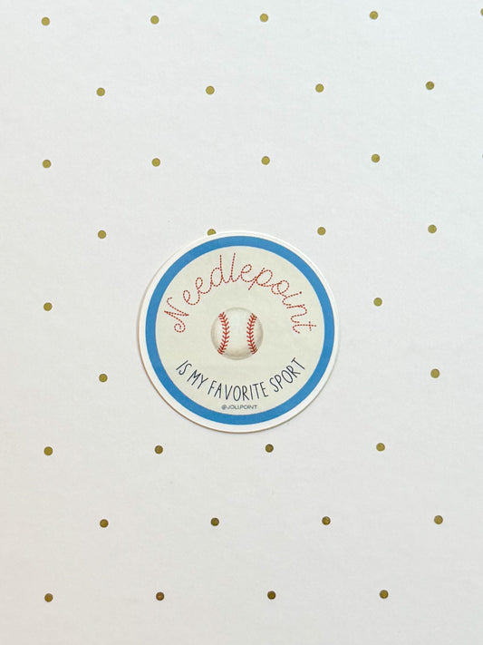 Needlepoint Is My Favorite Sport: Baseball Sticker