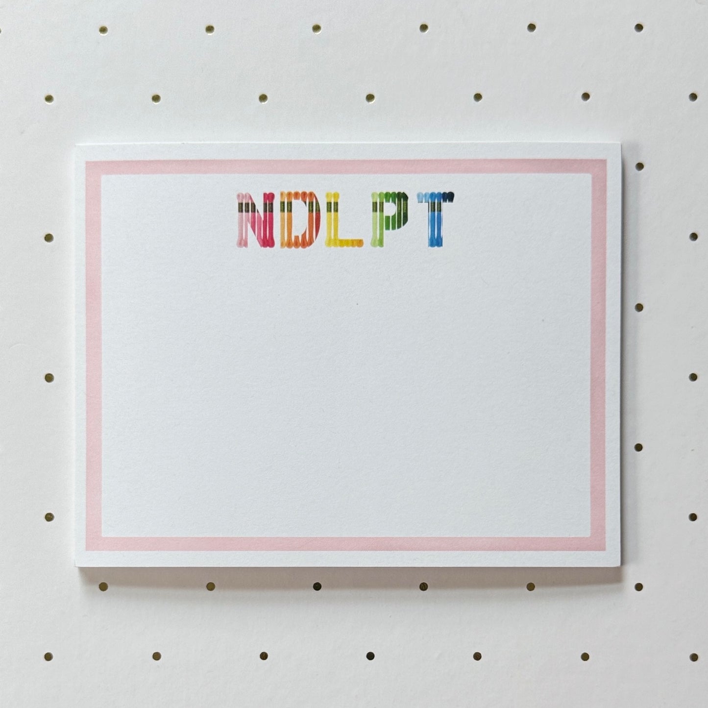ndlpt rainbow threads notecard (pack of 10)