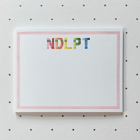 ndlpt rainbow threads notecard (pack of 10)