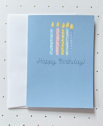 Happy Birthday Card with Candles